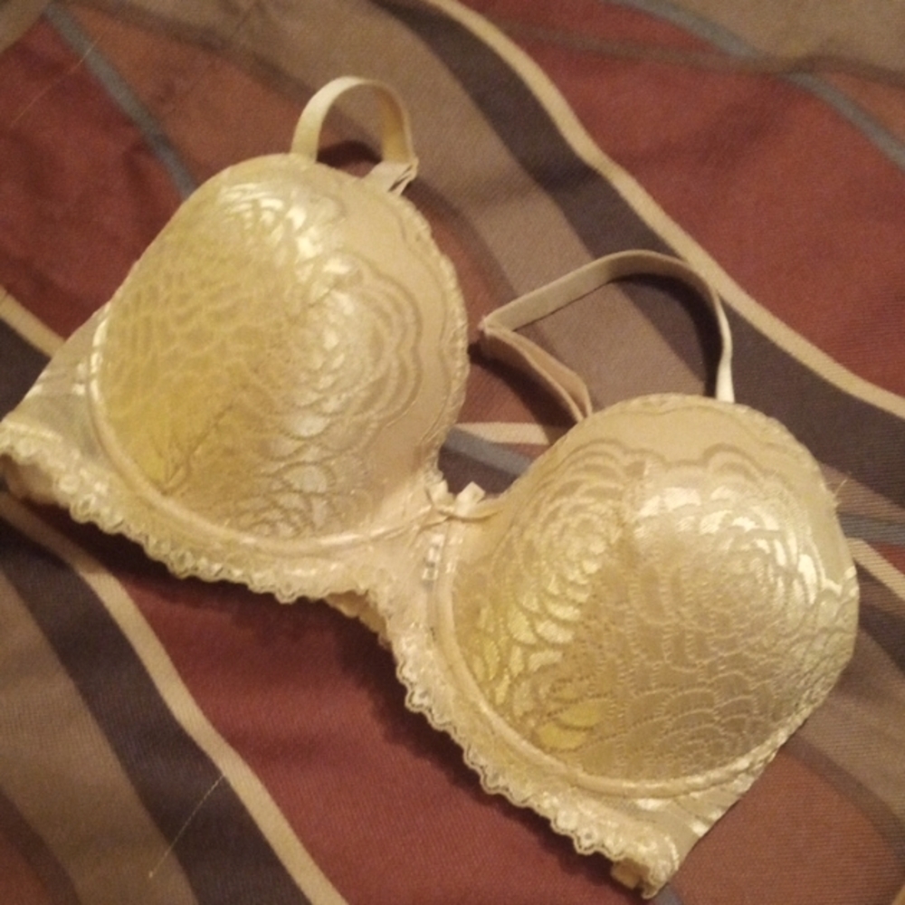 Elegant Cream Lace Bra